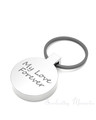Sterling Silver Fingerprint Cast Forever Sealed Memorial Keychain