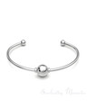 Solid 14K White Gold Fixed Cape Forever Sealed Memorial Bracelet