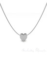 Solid 14K White Gold Smooth Heart Forever Sealed Cremation Jewelry