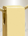 Solid 14K Gold Elegance Cylinder Forever Sealed Cremation Jewelry