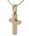 Solid 14K Gold Cross Forever Sealed Memorial Jewelry