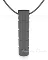 Black Carved Cylinder Forever Sealed Memorial Jewelry