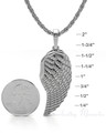 Solid 14k White Gold Feather Forever Sealed Memorial Jewelry