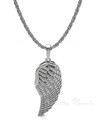 Solid 14k White Gold Feather Forever Sealed Memorial Jewelry