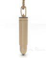 Solid 14k Gold Bullet Forever Sealed Memorial Jewelry