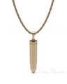 Solid 14k Gold Bullet Forever Sealed Memorial Jewelry