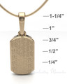 Solid 14K Gold Dog Tag Textured Forever Sealed Memorial Jewelry