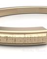 Solid 14K Gold Textured Cuff Forever Sealed Memorial Bracelet