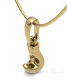 Gold Plated Boxing Glove Forever Sealed Memorial Jewelry
