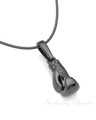 Black Plated Boxing Glove Forever Sealed Memorial Jewelry
