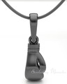 Black Plated Boxing Glove Forever Sealed Memorial Jewelry