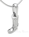 Solid 14k White Gold Cowboy Boot Forever Sealed Memorial Jewelry
