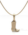 Solid 14k Gold Cowboy Boot Forever Sealed Memorial Jewelry