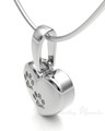 Sterling Silver Paws Heart Forever Sealed Memorial Jewelry