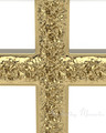 Gold Plated Textured Cross Forever Sealed Memorial Jewelry