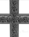 Black Plated Textured Cross Forever Sealed Memorial Jewelry