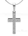 Solid 14k White Gold Textured Cross Forever Sealed Memorial Jewelry