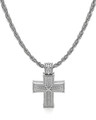 Sterling Silver Double Cross Forever Sealed Memorial Jewelry