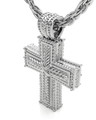 Sterling Silver Double Cross Forever Sealed Memorial Jewelry