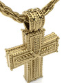 Solid 14k Gold Double Cross Forever Sealed Memorial Jewelry