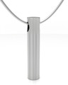 Sterling Silver Simple Cylinder Forever Sealed Memorial Jewelry