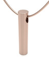 Rose Gold Plated Simple Cylinder Forever Sealed Memorial Jewelry
