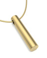 Solid 14K Gold Simple Cylinder Forever Sealed Memorial Jewelry