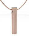 Solid 14K Rose Gold Simple Cylinder Forever Sealed Memorial Jewelry