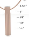 Solid 14K Rose Gold Simple Cylinder Forever Sealed Memorial Jewelry
