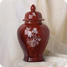 Victorian Red Iris Cremation Urn