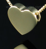 Gold Vermeil Sliding Heart Funeral Jewelry