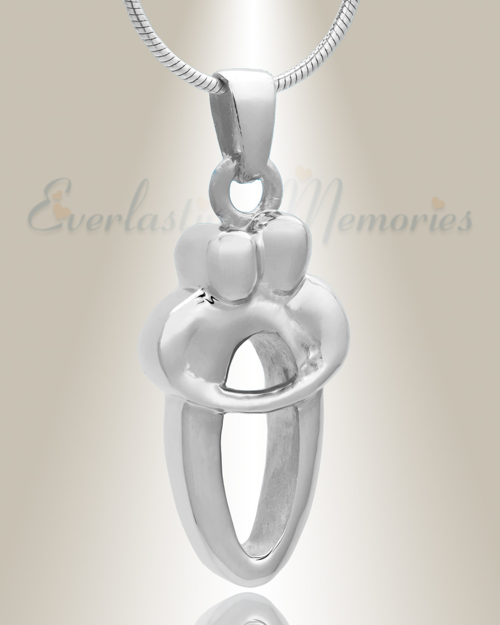 Silver Urn Necklace Bone Charm for the ashes of your beloved dog