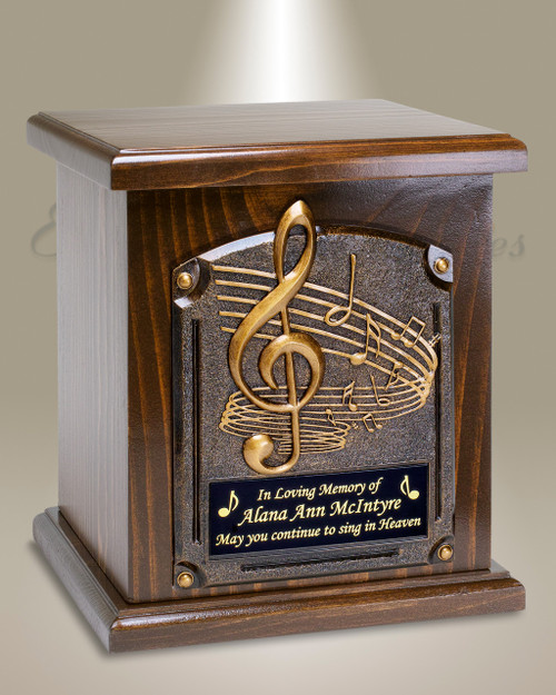 Music Lovers Wood cremation urns by Elegant Urns