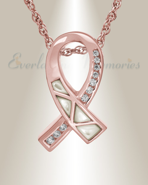 14k Gold Childhood Cancer Awareness Ribbon Charm 3D Pendant