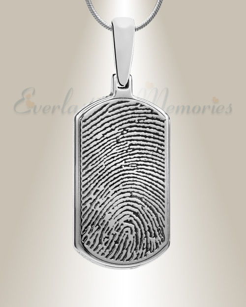 Military Dog Tag Pendant 14K Yellow Gold / None