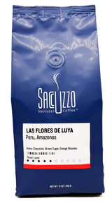 Freshly brewed medium roast coffee from Peru with smooth body and bright, balanced flavor.