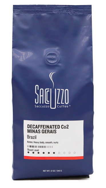 Saccuzzo Coffee Decaffeinated Brazil Co2 Process 12oz bag