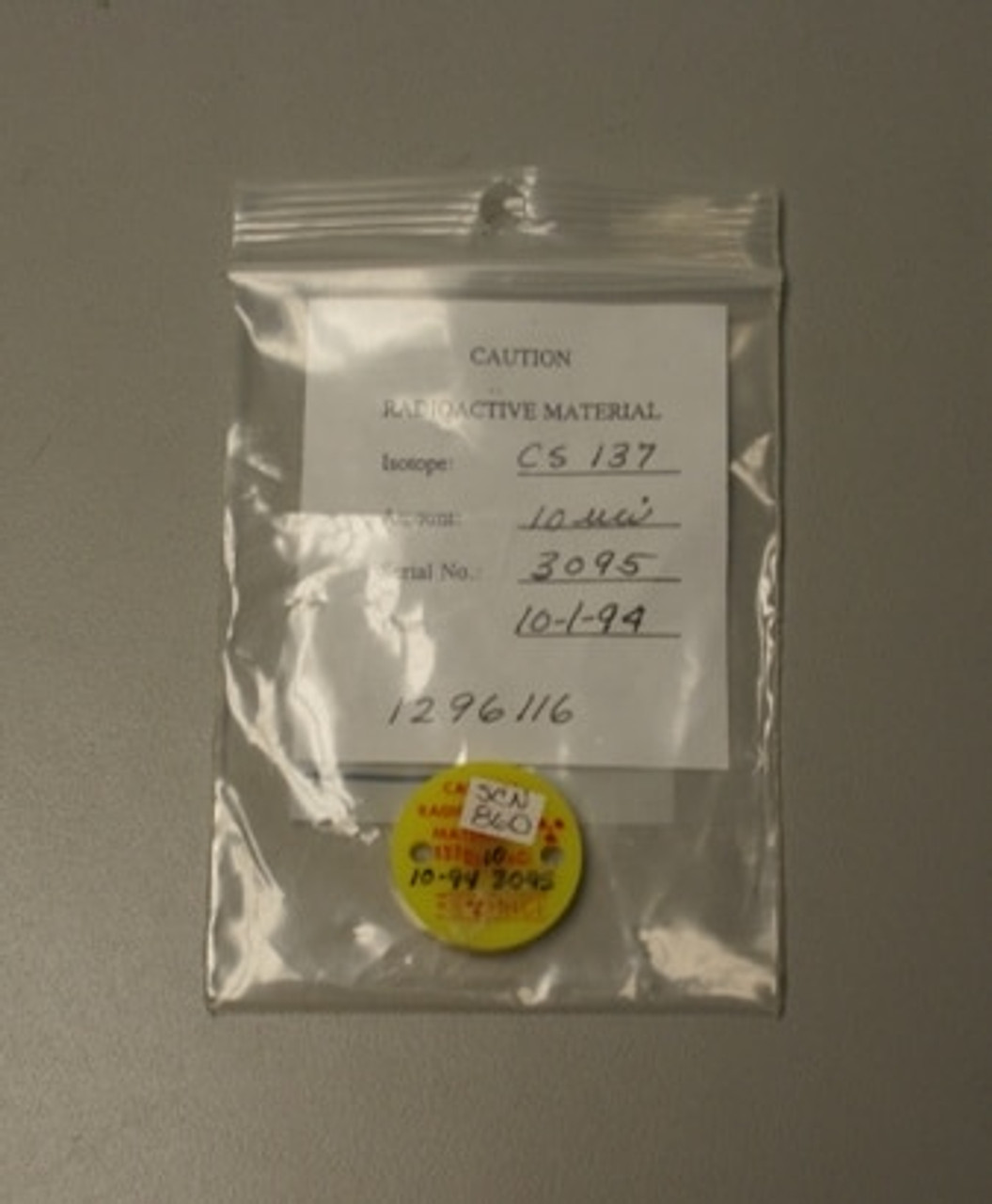 Source Cs 137 Gamma Button Non Nist Rental Source Cs 137 Gamma Button Non Nist Rental