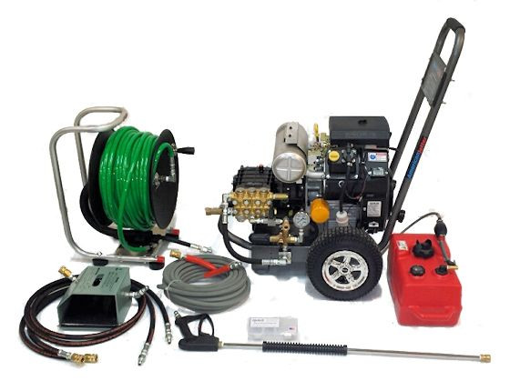 AJ Cart 5540 19 HP EFI, 5.5 GPM, 4000 PSI, Garden Hose Inlet American Jetter
