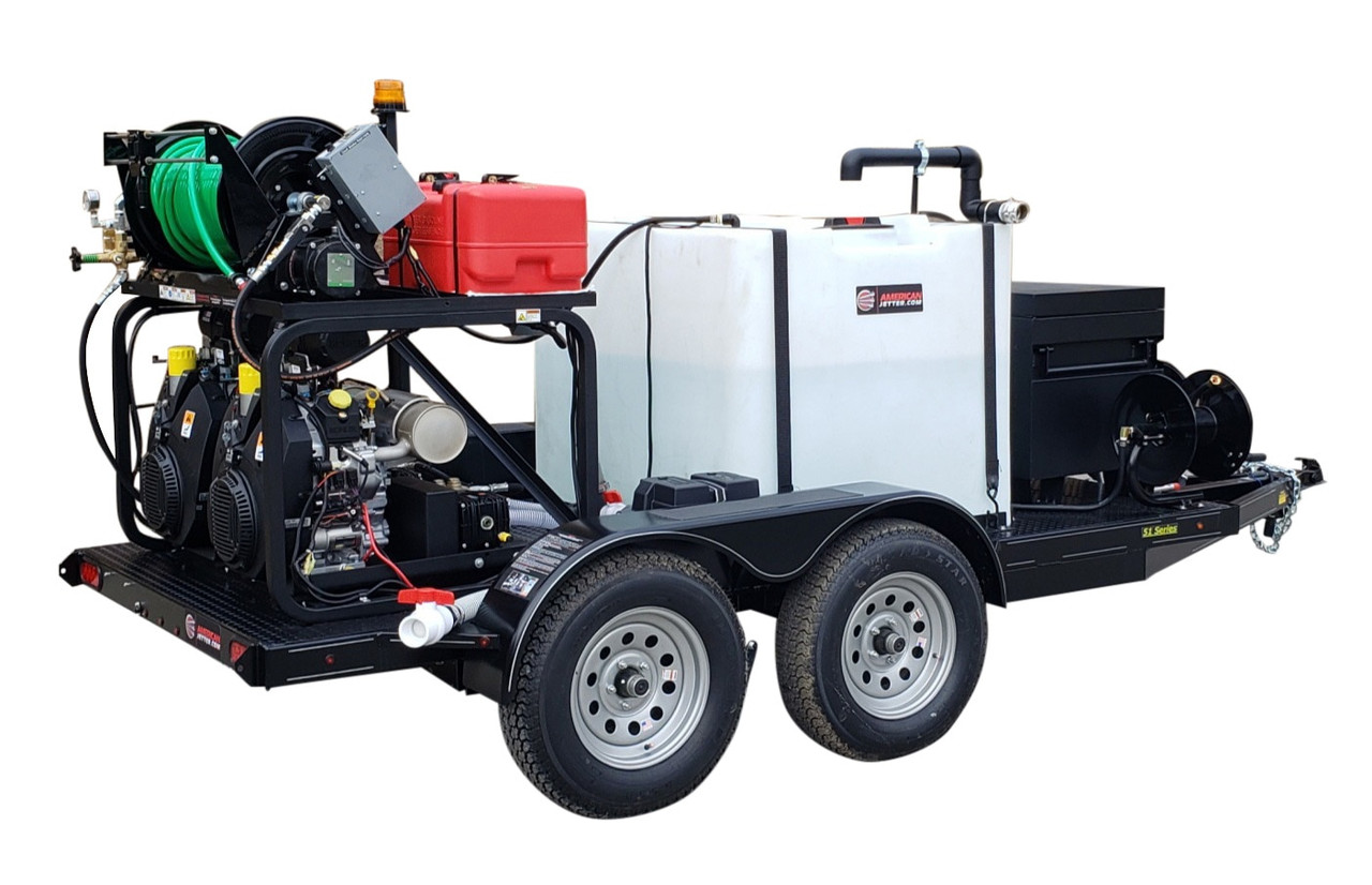 51T Series Trailer Jetter 2040 - 76 HP EFI, True 20 GPM@4000 PSI