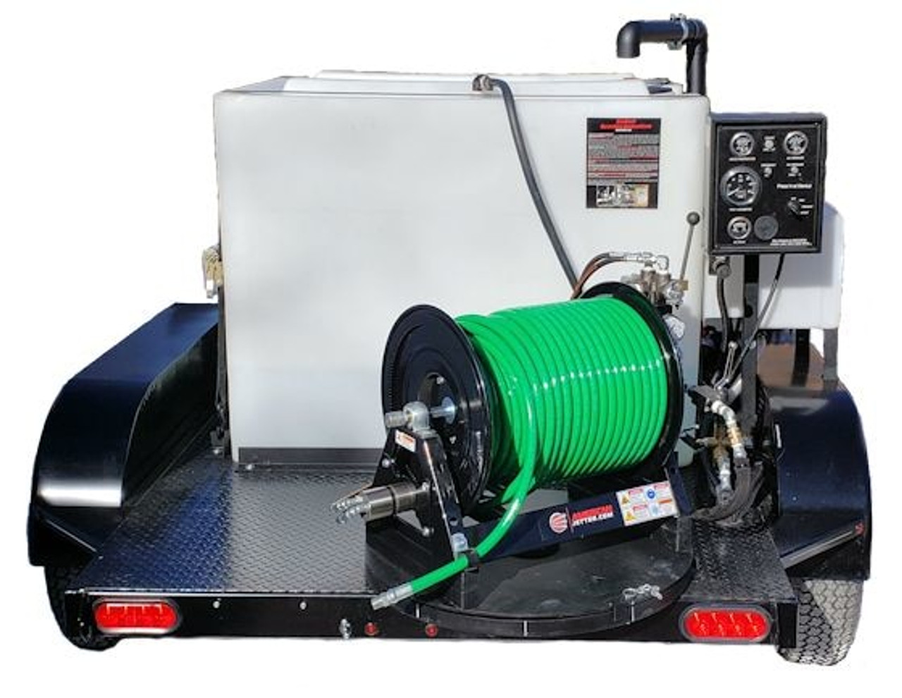 51TD Diesel Trailer Jetter 1840, 18 GPM, 4000 PSI, 330 Gallon, Hydraulic  Reel - American Jetter