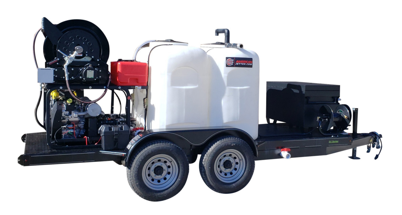 51T Series Trailer Jetter 4030 - 114 HP EFI, 40 GPM, 3000 PSI, 600