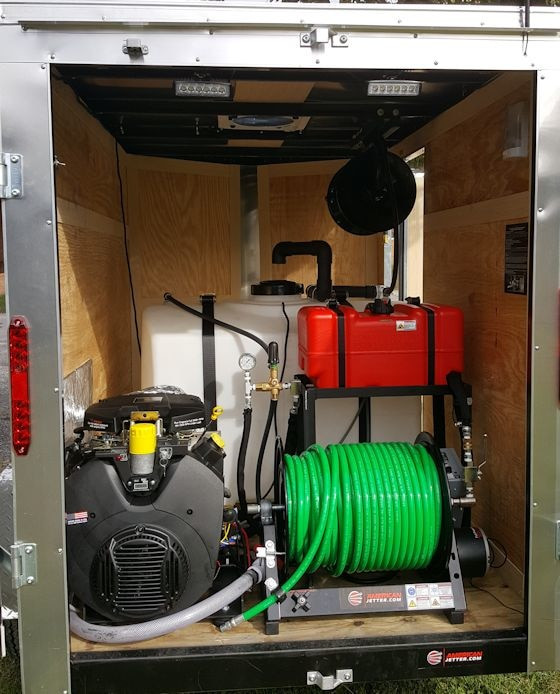 58C Cargo Trailer Jetter 840 - 26.5 HP EFI, 8 GPM, 4000 PSI, 200 Gallon