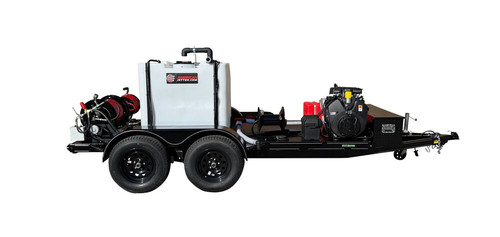 51T Series Trailer Jetter 1040 - 38 HP EFI, 10 GPM, 4000 PSI, 300 Gallon