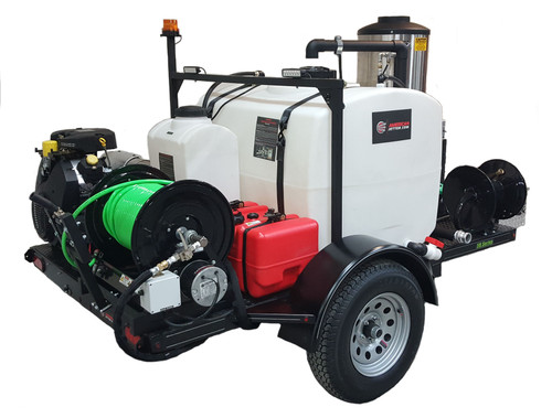 58 Series Classic Hot Jetter Trailer Jetter 1240 TRU - 40 HP EFI, 12 GPM, 4000 PSI 220 Gallon