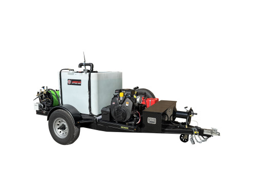 583 Series Trailer Jetter 750TRU - 38/40 HP Kohler / Briggs EFI, 7 GPM, 5000 PSI 330 Gallon  300' 3/8