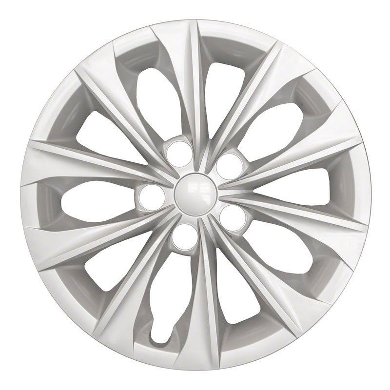 16-Inch Hub Caps Full Set - 4 Wheel Covers For Steel Rims, Fits Camry, Altima, Corolla - Silver ABS Plastic