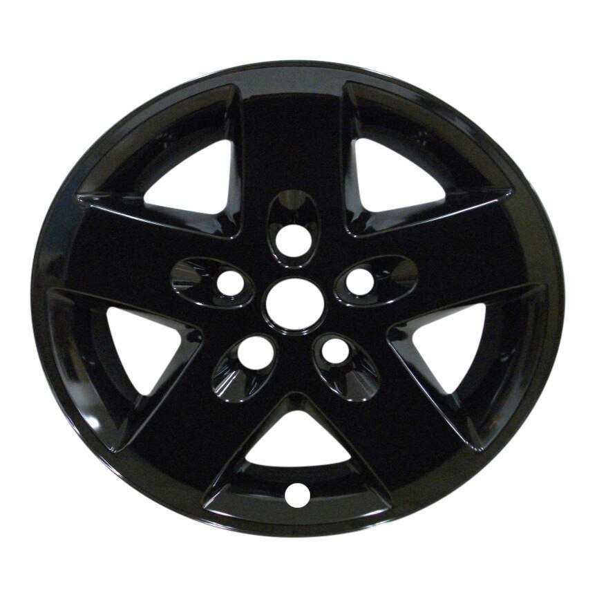 18" Gloss Black Wheel Skins Hubcaps Set Of 4 For 2011-2017 Ford Explorer