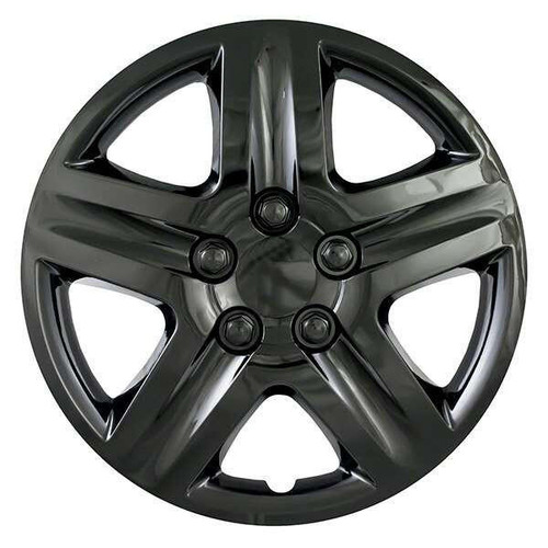 16" New Custom Aftermarket Hubcaps / Wheel Covers Set of 4 431 Series 16" BLACK 431-16-BLK