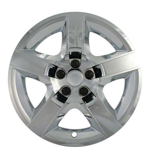 New CHROME MALIBU 17" Bolt On Hub Caps 5 Spoke Rim Wheel Covers 3277 STYLE SET OF 4